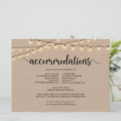 ストリングライトクラフト、宿泊施設の囲まれたカード 招待状 (スタンド正面)