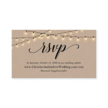 ストリングライトクラフト、RSVP応答エンクロージャカード