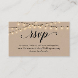 ストリングライトクラフト、RSVP応答エンクロージャカード エンクロージャーカード
