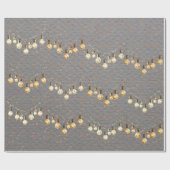 ストリングライトクリスマスバルブ黄金雪 ラッピングペーパー (フラット)