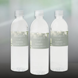 ストリングライトグリーンフローラセージ結婚グリーン ペットボトルラベル