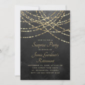 ストリングライトサプライズ退職パーティー 招待状 (正面)