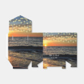 ストリングライトサンセットビーチ結婚式優先ボックス フェイバーボックス (折り畳みなし)