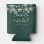 ストリングライトシグネチャースクリプト結婚エメラルド 缶クーラー (裏面)