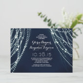 ストリングライトシックなリハーサルのディナー招待状 招待状 (スタンド正面)