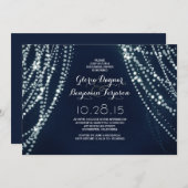 ストリングライトシックなリハーサルのディナー招待状 招待状 (正面/裏面)