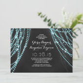 ストリングライトシックなリハーサルのディナー招待状 招待状 (スタンド正面)