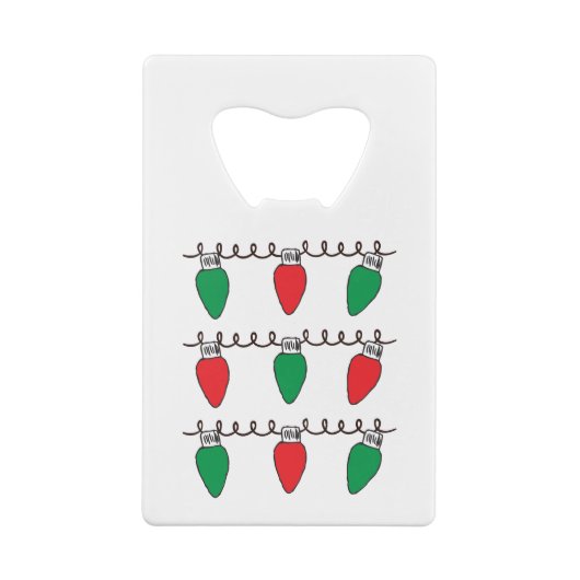 ストリングライトスケッチクリスマスライトバルブスケッチ クレジットカード栓抜き (裏面)