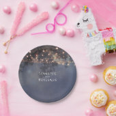 ストリングライトツリーのブ素朴ランチ結婚ーズ ペーパープレート (パーティー)