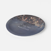 ストリングライトツリーのブ素朴ランチ結婚ーズ ペーパープレート (アングル)