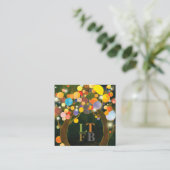 ストリングライトツリービジネスモノグラム スクエア名刺 (スタンド正面)