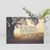 ストリングライトツリー素朴リハーサルdinnr招待状 招待状 (スタンド正面)