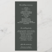 ストリングライトツリー素朴 – ウッドランド結婚式 プログラム (裏面)