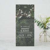 ストリングライトツリー素朴 – ウッドランド結婚式 プログラム (スタンド正面)