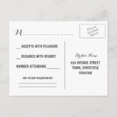 ストリングライトツリーRSVPポストカード インビテーションポストカード (裏面)