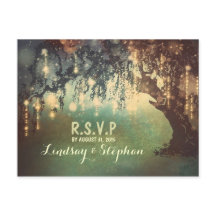 ストリングライトツリーRSVPポストカード
