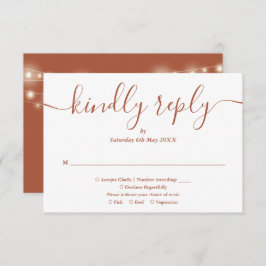 ストリングライトテラコッタスクリプトミール選択 出欠カード