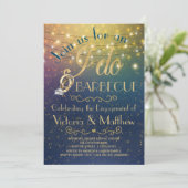 ストリングライトバーベキュー婚約パーティ 招待状 (スタンド正面)