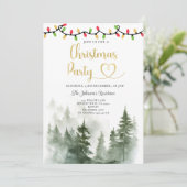 ストリングライトパインツリーズクリスマスパーティー 招待状 (スタンド正面)