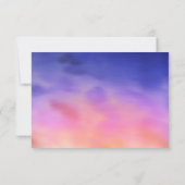 ストリングライトパームツリーサンセットRSVP 出欠カード (裏面)