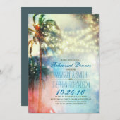 ストリングライトパームツリーズビーチリハーサル 招待状 (正面/裏面)