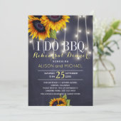 ストリングライトヒマワリbbqリハーサルディナー 招待状 (スタンド正面)