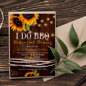 ストリングライトヒマワリbbqリハーサルディナー 招待状