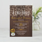 ストリングライトヒマワリbbqリハーサルディナー 招待状 (スタンド正面)