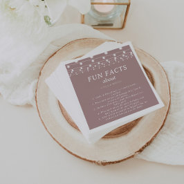 ストリングライトピンク赤面トリビアおもしろいファクト結婚ズ スタンダードカクテルナプキン