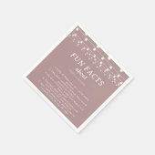 ストリングライトピンク赤面トリビアおもしろいファクト結婚ズ スタンダードカクテルナプキン (角)