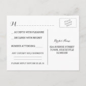 ストリングライトフォレストの木RSVPポストカード インビテーションポストカード (裏面)