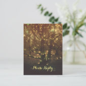 ストリングライトフォレストの木RSVPポストカード インビテーションポストカード (スタンド正面)