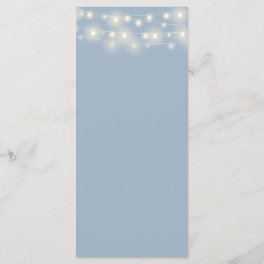 ストリングライトフローラダスティブルー結婚ズ メニュー (裏面)