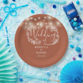 ストリングライトフローラテラコッタ結婚ズ ペーパープレート (パーティー)