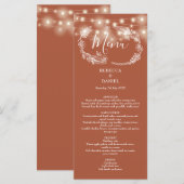 ストリングライトフローラテラコッタ結婚ズ メニュー (正面/裏面)