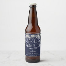 ストリングライトフローラネイビー結婚ブルー