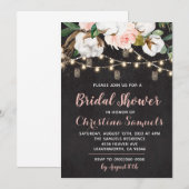 ストリングライトブライダルシャワー招待 招待状 (正面/裏面)