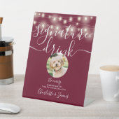 ストリングライトブルゴーニュのペットのシグネチャードリンク 台座サイン (インサイチュ)