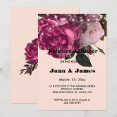 ストリングライトブルゴーニュフラワーリハーサルディナー 招待状 (正面/裏面)