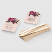 ストリングライトブルゴーニュ結婚ー花の手扇 ハンドファン (組立なし)