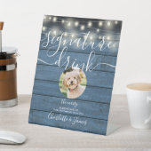 ストリングライトブルーウッドペットシグネチャードリンク 台座サイン (インサイチュ)