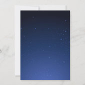 ストリングライトブルーエレガントな結婚式 招待状 (裏面)