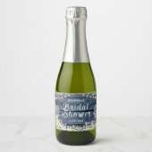 ストリングライトベビーの息とレース |青い木 スパークリングワインラベル (正面)