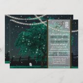 ストリングライトメイソンジャーホタル結婚式招待状 招待状 (正面/裏面)