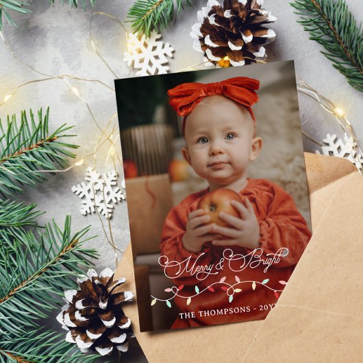 ストリングライトメリー明るいクリスマスの大写真 シーズンカード