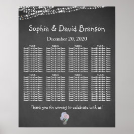 ストリングライトメーソンジャールシャルボードのシーティングチャート ポスター