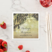 ストリングライトモッシーな木の枝 スタンダードカクテルナプキン (インサイチュ)