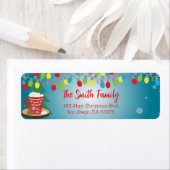 ストリングライトレッドマグウィンタークリスマスアドレス ラベル (インサイチュ)