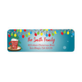 ストリングライトレッドマグウィンタークリスマスアドレス ラベル (正面)