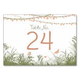 ストリングライトワイルドフラワーテーブルナンバーカードプレイス テーブルナンバー